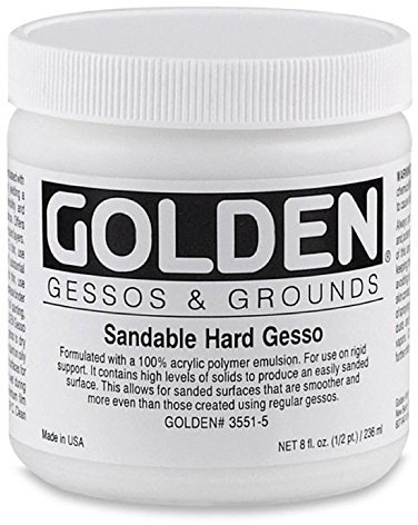 Golden 8 oz Acrylique Gesso peut être sablée rigide
