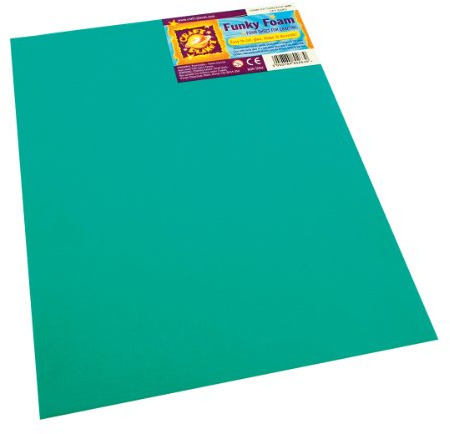 Craft Planet 9inch x 12inch Funky Foam - Turquoise(Single Sheet)