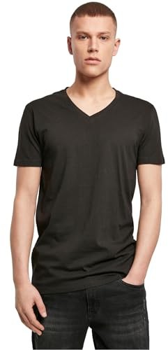 Build Your Brand Light T-Shirt V-Neck, L, Black