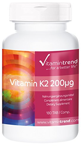 Vitamine K2-200mcg – Végan - ! POUR 6 MOIS ! – Boite de 180 comprimés | Vitamintrend®