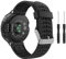 MoKo Armband Kompatibel mit Garmin Forerunner 235/235 Lite/220/230/620/630/735XT, Silikon Ersatz Uhrenarmband Einstellbar Sportarmband Wechselarmband, Schwarz/Schwarz