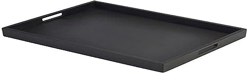 Solid Black Butlers Tray 64 x 48 x 4.5cm, Single