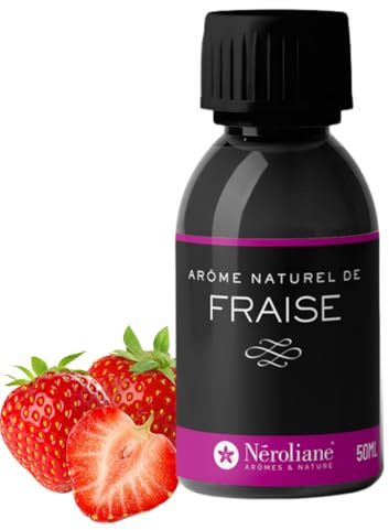 NEROLIANE – Arôme Alimentaire Naturel Fraise 1000ml – Saveur Douce et Parfumée – Pour Glaces, Pâtisseries, Yaourts, Confiseries, Boissons – Vegan – Qualité Professionnelle – Made in France