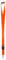 Karteo Schlüsselband orange mit Karabinerhaken und Sicherheitsverschluss [1 Stück] Lanyard mit Schnalle für Kartenhüllen Kartenhalter und Ausweise