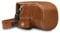 Megagear mg1566 para panasonic lumix dc-lx100 II Estuche Ever Ready, Funda de Pronto Uso de Cuero auténtico, con Correa - marrón.