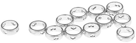 P Prettyia 12er Set Aluminium Ringe Schaftringe O-Ringe Schutzringe für Darts - Silber