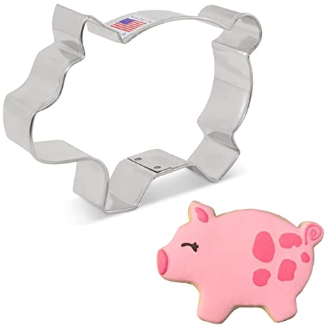 Keksausstecher Schwein, Glück, Glücksbringer, Neujahr - 10,8 cm - Ausstechformen von Ann Clark USA