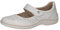 CAPRICE Comfort Damen Ballerinas aus Leder mit Riemchen, Weiß (White Nappa), 40 EU