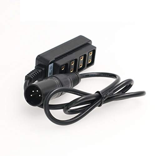 SZRMCC Anton Bauer Battery 4 Pin XLR to 4 Port D tap P Tap Splitter Cable for ARRI RED/TVLOGIC Camera