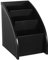 TOPBATHY Plastic Remote Control Holder and Desktop Organizer for Phone Keys and Stationery - Compact Storage Solution for Home Office and Living Room (Black)