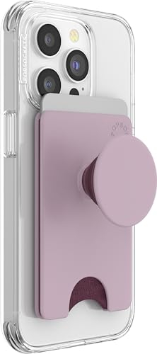PopSockets Portefeuille pour téléphone avec poignée Extensible pour téléphone, Porte-Cartes de téléphone, PopWallet Solide - Rose pâle