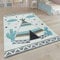 Paco Home Kinder-Teppich, Kinderzimmer Pastell Farben, Indianer-Zelt Motiv 3-D, in Cream Grau, Grösse:133 cm Quadrat