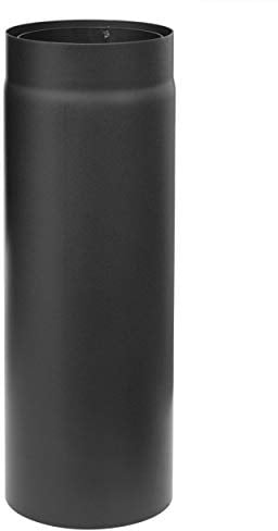 raik SH30005067-sw Tuyau de poêle double paroi avec isolation Noir Ø 150 mm Longueur 500 mm