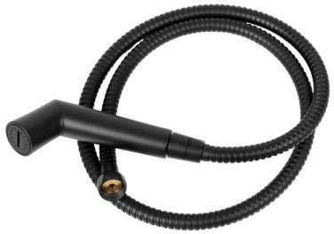 Camp4 Duschset MATT SCHWARZ mit 1,5m Schlauch und Halterung, Schieberegler, Duscharmatur, Schlauchbrause (932963109)