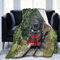 YOUMEISU Kuscheldecke Fleecedecke Flanell Decke Dampfzug Industriezeit Dampfmaschine Zug Vintage Eisenbahn Lokomotive Eisenbahn Blanket Für Bett Sofa Schlafzimmer Büro 153x204cm