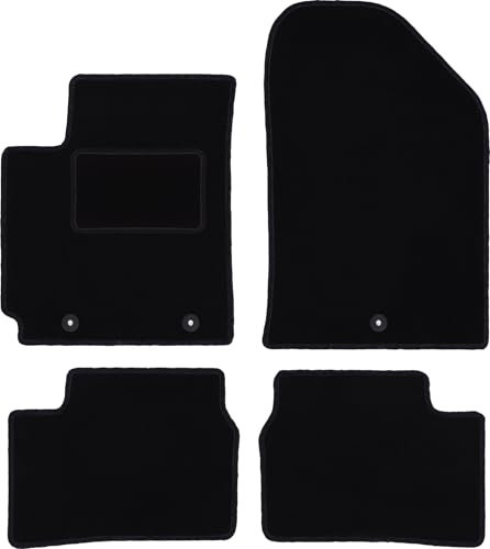 Wielganizator Automatte – Passend für Kia Picanto II JE Schrägheck 2011-2017 – Velours – Autozubehör - Auto Fußmatten – Fußmatte Auto – 4-teilig - schwarz