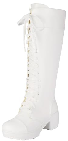 Stiefel Frauen Warm Square Heels Schuhe Schnürung Casual Long Fashion Booties