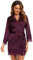 RSLOVE Robe Chemise de Nuit en Dentelle pour Femmes Kimono en Satin Rob de Mariée pour Mariagee Violet M