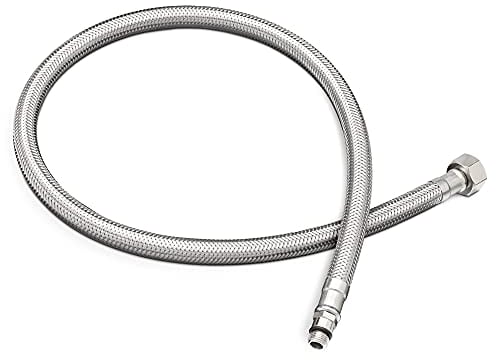 Navaris Manguera de conexión para grifo - Latiguillo conector de G3/8 a M10 - Adaptador para grifería de fregadero cocina baño lavabo - 70 CM