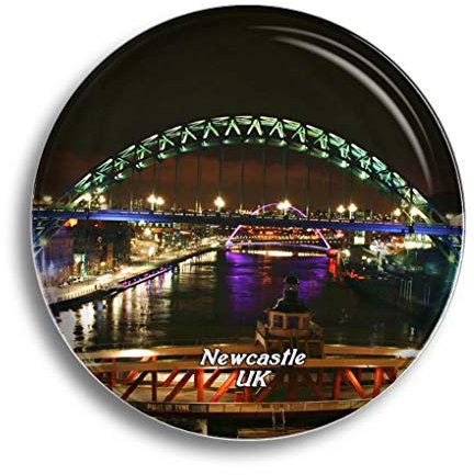 Fridge Magnet UK England The Quayside Newcastle Glass Magnets for Refrigerator Souvenirs Cute Crystal Magnet Decor for Whiteboard Office Home Gift