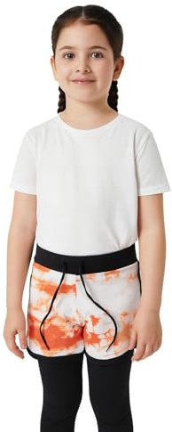 A2Z 4 Kids Girls Shorts 100% Cotton Dance Sports Trendy Fashion Summer Hot Short - Girls Shorts 426 Tie Dye Orange 7-8