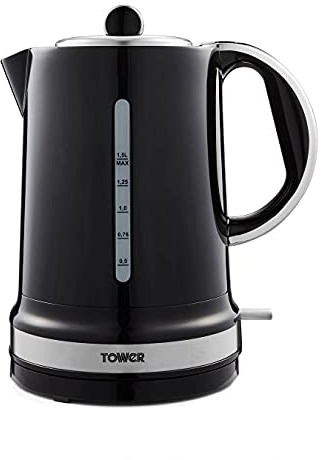 Tower T10049NOR Belle Jug Kettle with Rapid Boil, 1.5L, 3000W, Black