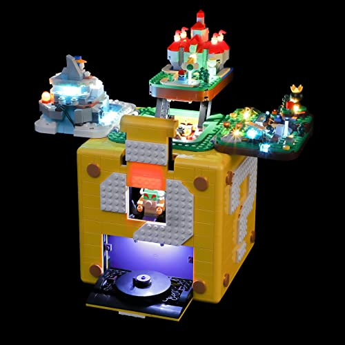 BRIKSMAX Kit d'Éclairage à LED pour Super Mario Bloc Point d'Interrogation 64 - Compatible avec Lego 71395 Blocs de Construction - Modèle Non Inclus
