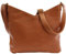 LECONI Schultertasche Damentasche Natur weiche Ledertasche Umhängetasche Handtasche Damen Leder 32x29x3cm braun cognac LE0065-buf