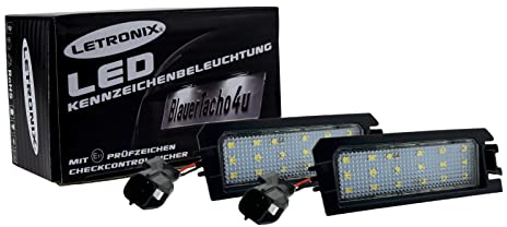 letronix SMD LED Kennzeichenbeleuchtung Module mit E-Prüfzeichen Kompatibel mit: i30 i30 N i30N Typ PD auch Fastback NUR FACELIFT ab 2021