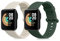 kwmobile Straps Compatible with Xiaomi Mi Watch Lite/Redmi Watch Straps - 2x Replacement Silicone Watch Bands - Smartwatch or Fitness Tracker - Dark Green/Beige