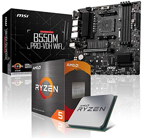 Memory PC Kit d'évolution PC Ryzen 5 4500 6X 3.6 GHz, 16 GB DDR4, B550M Pro-VDH WiFi, Entièrement assemblé et testé