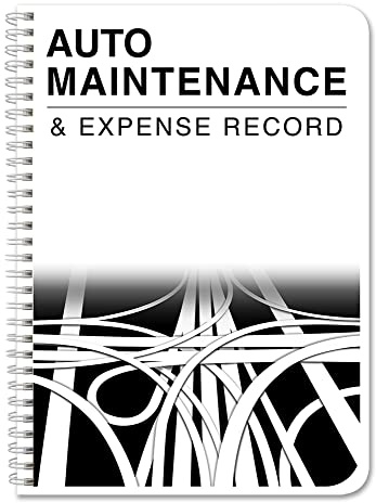 BookFactory Auto Maintenance and Vehicle Maintenance Log Book/Car Maintenance & Expense Tracker Record Book and Logbook - 5'' x 7'', 100 Pages, Wire-O (Made in USA)