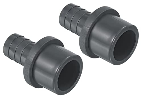 PATIKIL UPVC Réducteur Tuyau Raccord 32mm OD 20mm Barbelé, 2 Paquet Droit Accouplement Adaptateur Connecteur, Gris