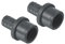 PATIKIL UPVC Reducer Pipe Fitting 32mm OD 20mm Barbed, 2 Pack Straight Coupling Adapter Connector, Grey