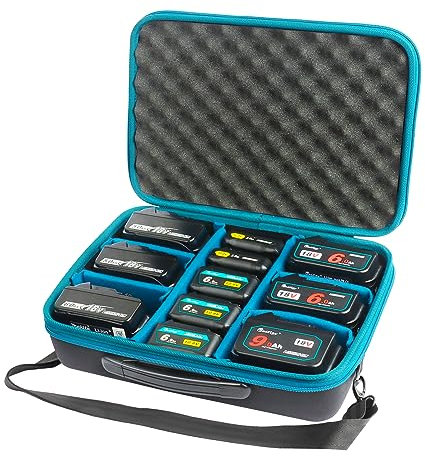 QUPERR DIY Blue Makpac Battery Box - Efficient Storage Solution for Makita Tools/Makita Battery/Makita Adapter (Case Only)