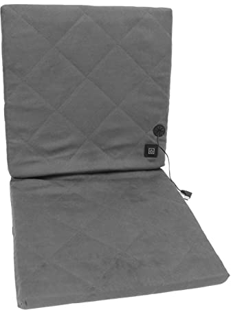 Tbest Outdoor Wäkissen, Ak-Heizkissen Heizkissen Sttze Kissen Eleksches Heizkissen Faltbare STN-Heizkissen Mit Rüclehne Für Cam Fishing Hunting Black (Grau)