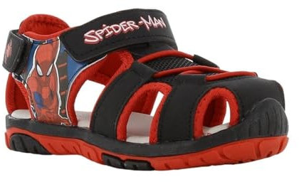 Leomil Spiderman Sandalen jungen Spiderman Sandalen 27, Sommerschuhe Kinder, Schwarz