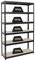 PROREGAL Schwerlastregal Giant Tiger HxBxT 200x120x40 cm Fachlast 265kg, 6-Ebenen, Gesamtlast 1590 kg, Schwarz, Kellerregal, Steckregal, Garagenregal, Lagerregal