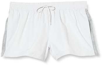 Calvin Klein Short de Bain Homme Short Drawstring Court, Blanc (Nimbus Cloud), L