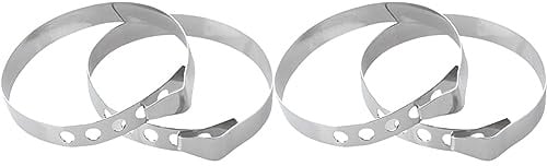 Westmark Rouladenringe-Set, 6tlg., Breite je 9 mm, Größenverstellbar Ø 4,5 cm bis 5,3 cm, Rostfreier Edelstahl, 10232280 (Packung mit 2)