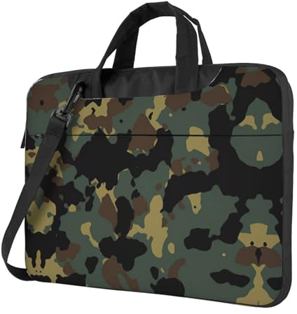 vacsAX 15,6 Zoll Laptoptasche - mit weichem Innenfutter, mehrere Taschen - ideal für Männer, Reisen und Business, Camouflage-Muster, 15.6 inch