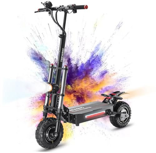 Trottinette électrique X5 Une autonomie pouvant Atteindre 100 km, à Double Moteur, Trottinette pour Adultes Freins hydrauliques Doubles, Trottinette Tout-Terrain à Roues de 11 Pouces