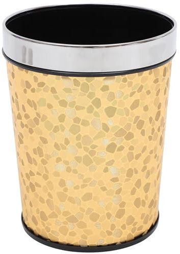 Bote De Basura Abierto Cubo De Basura De Cuero Pu Pequeño Bote De Basura Papelera Antigua Contenedor De Papel Higienico Papelera De Cuero Pu Antiguo Oficina Cubo De Flores Páginas