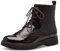 s.Oliver Damen Schnürstiefel ohne Absatz mit Reißverschluss Vegan, Braun (Dark Brown), 40 EU