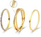 Joacii Vergoldete Stapelbare Criss Cross Ring Sets für Frauen Stapeln Gold Eternity Ringe mit Zirkon Comfort Fit Größe 6