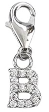 Depesche 11785-003 Charms Express yourself - Anhänger für Halsketten und Armbänder, Buchstabe B, versilbert, als kleines Geschenk