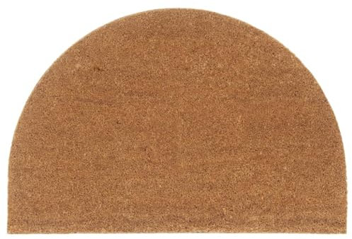 vidaXL Door Mat, Floor Mat for Indoor & Outdoor, Non-Slip Entrance Mat for Front Door, Rug Doormat, Farmhouse Style, Natural Half Round Tufted Coir