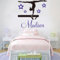 Personalisierte Namens-Wandaufkleber, Benutzerdefinierter Name Mädchen-Gymnastik-Tanz-Stern, Wandaufkleber Mädchenzimmer, Baby-Kinderzimmer, Personalisierter Name Turnerin-Ballett-Wandtattoo(80cmwidex
