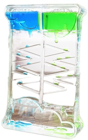 Sablier Jouet à Mouvement Liquide, Minuteur de Mouvement Lampe à Lave Colorés, Sensory Fidget Toy Jouets Sensoriels pour Relaxation, Soulager Stress, Autisme, TDAH (E)