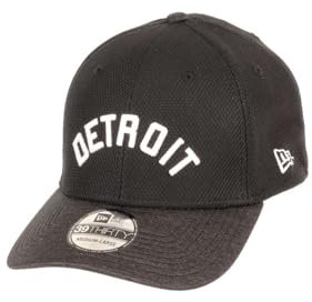 New Era Detroit Tigers MLB Diamond Era Black Shadow Cooperstown 39Thirty Stretch Cap - S-M (6 3/8-7 1/4)